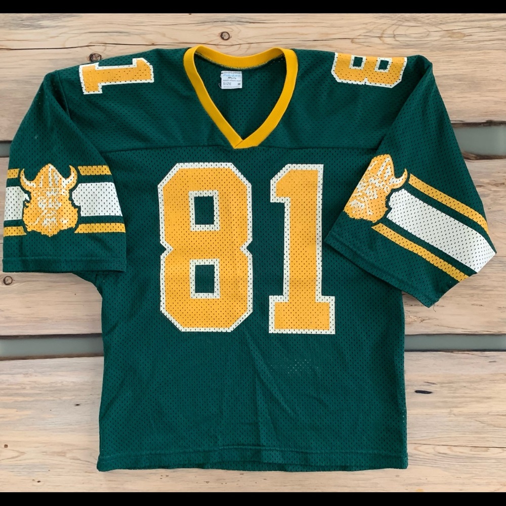 Vintage 1970’s Powers Manufacturing Co. Football Jersey Norseman Viking Retro